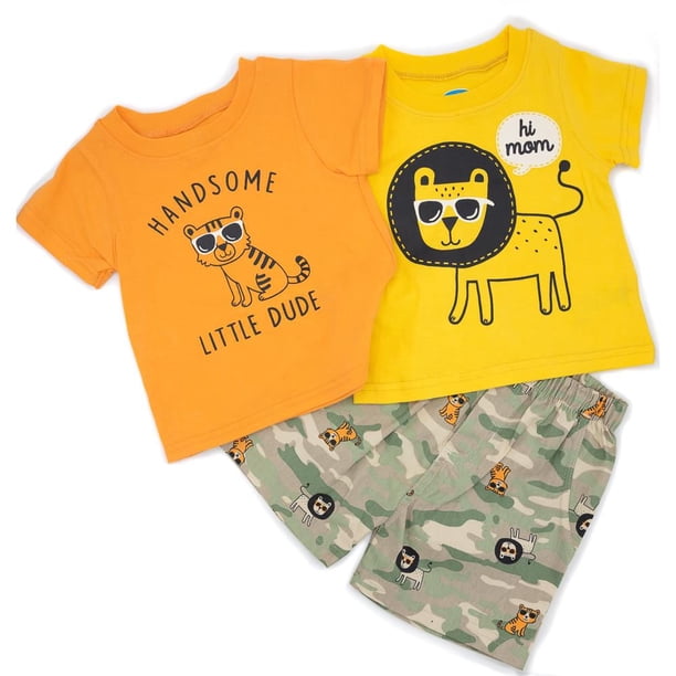 Bon Bebe Baby Boys Lion 3 Piece Mix N Match Set Infant Walmart Com