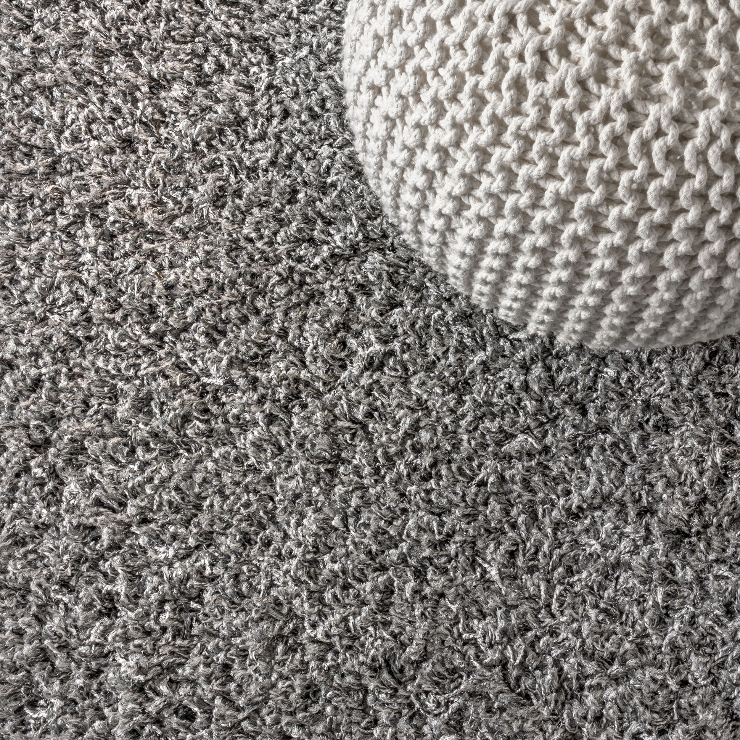 JONATHAN Y MERCER SHAG 4 x 6 Area Rug, Mercer Plush - Charcoal, MCR106B-4