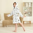 thumbnail image 2 of FORMRS Niños Bathrobe Unisex Hooded Robe Soft Plush Pajamas Sleepwear, Size 2-3T, Christmas Forest, 2 of 7