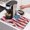 US flag / abstract swirling watercolor, variant on Independence Day Dish Drying Mats for Kitchen Counter, Red Stripes Star Polka Dots Absorbent Coffee Bar Mat with Non-slip Rubber Backed Quick Drying Dish Rack Pad 16"x24"