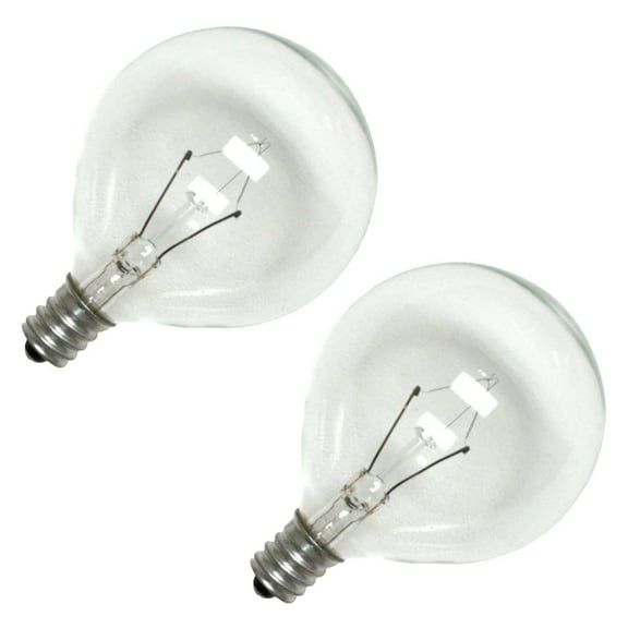 Sylvania 40W Small Globe, Clear, 2pk