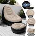 thumbnail image 3 of Inflatable Lounge Chair with Foot Stool & Pump, Portable Heavy-Duty Recliner, Space-Saving Indoor/Outdoor Chair for Patio, Camping, Living Room, Ideal Gift, 3 of 8