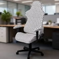thumbnail image 5 of FUIALDOLG Polka Dot Gaming Chair Covers 4 Piece Elastic Non-slip Office Chair Seat Covers White Computer Rolling Chair Seat Slipcover Removable Stain Resistant Chair Seat Cover, 5 of 9