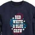 thumbnail image 3 of Instant Message - Americana - Red, White, & Blue Crew - Fireworks - Toddler & Youth Crewneck Fleece Sweatshirt, 3 of 6