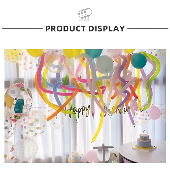 BESTSKY 100Pcs 260 Balloons,Transparent Long Balloons For Balloon Garland Thickening Skinny Latex Twisting Balloon For Animals Modeling Clown Balloons Birthday Wedding Party Decoration
