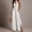 White, variant on IUYRTFE Women Lace V Neck Wide Leg Split Jumpsuit Solid Color Waist Cinched Romper for Party Casual Wear