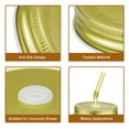 thumbnail image 4 of Uxcell 24 Pack 70mm Tinplate Mason Jar Lids Regular Mouth with Straw Hole, Gold, 4 of 6