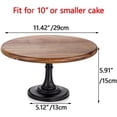 thumbnail image 2 of Cake Stand Cupcake Display: Wedding Cup Cake Pedestal Stands Round Acacia Wood Dessert Riser Cookie Serving Tray Vintage Pie Plate Holder Farmhouse Halloween Christmas 11.81 Inch/30cm, 2 of 6