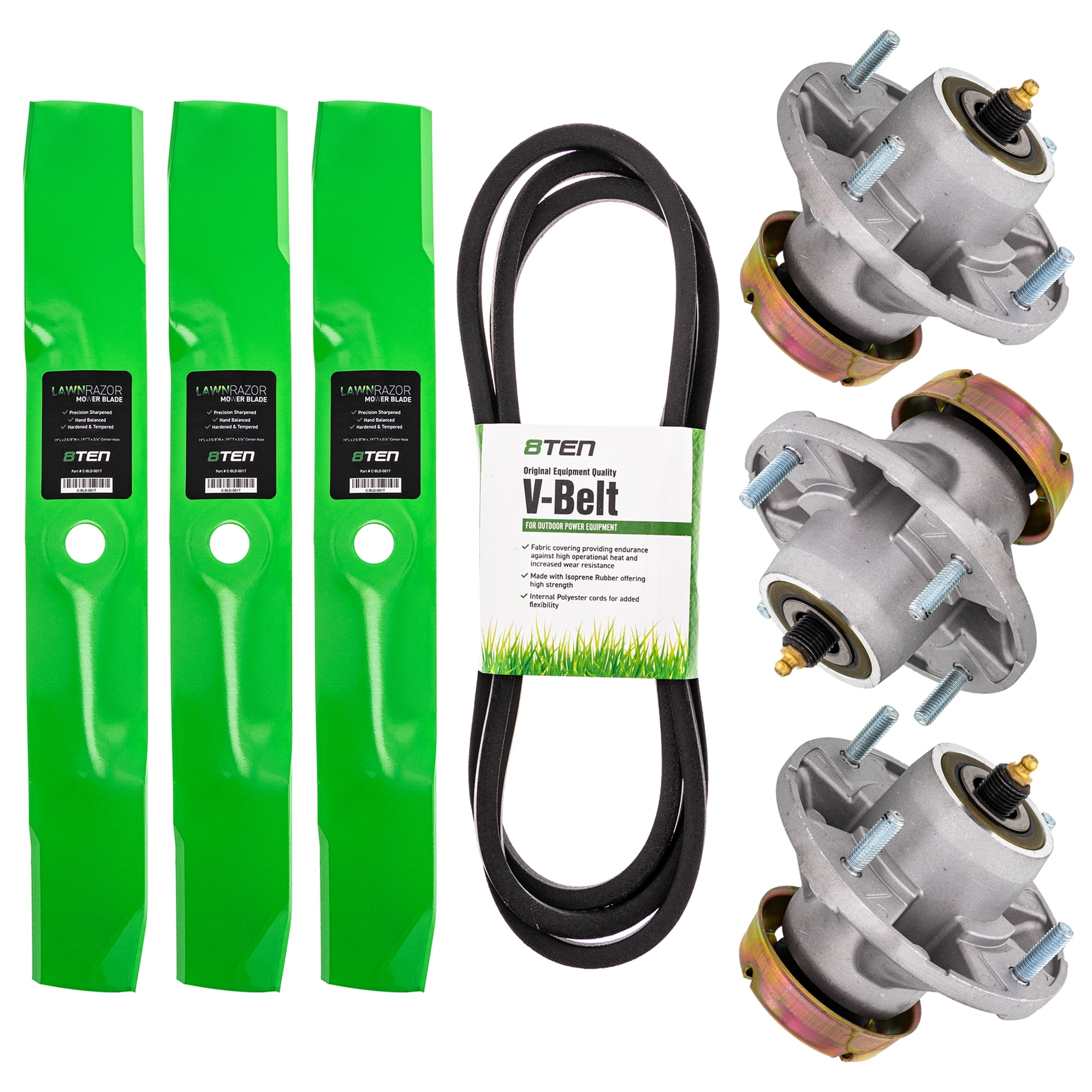 8TEN Blade Spindle Belt Kit for John Deere 54 inch X590