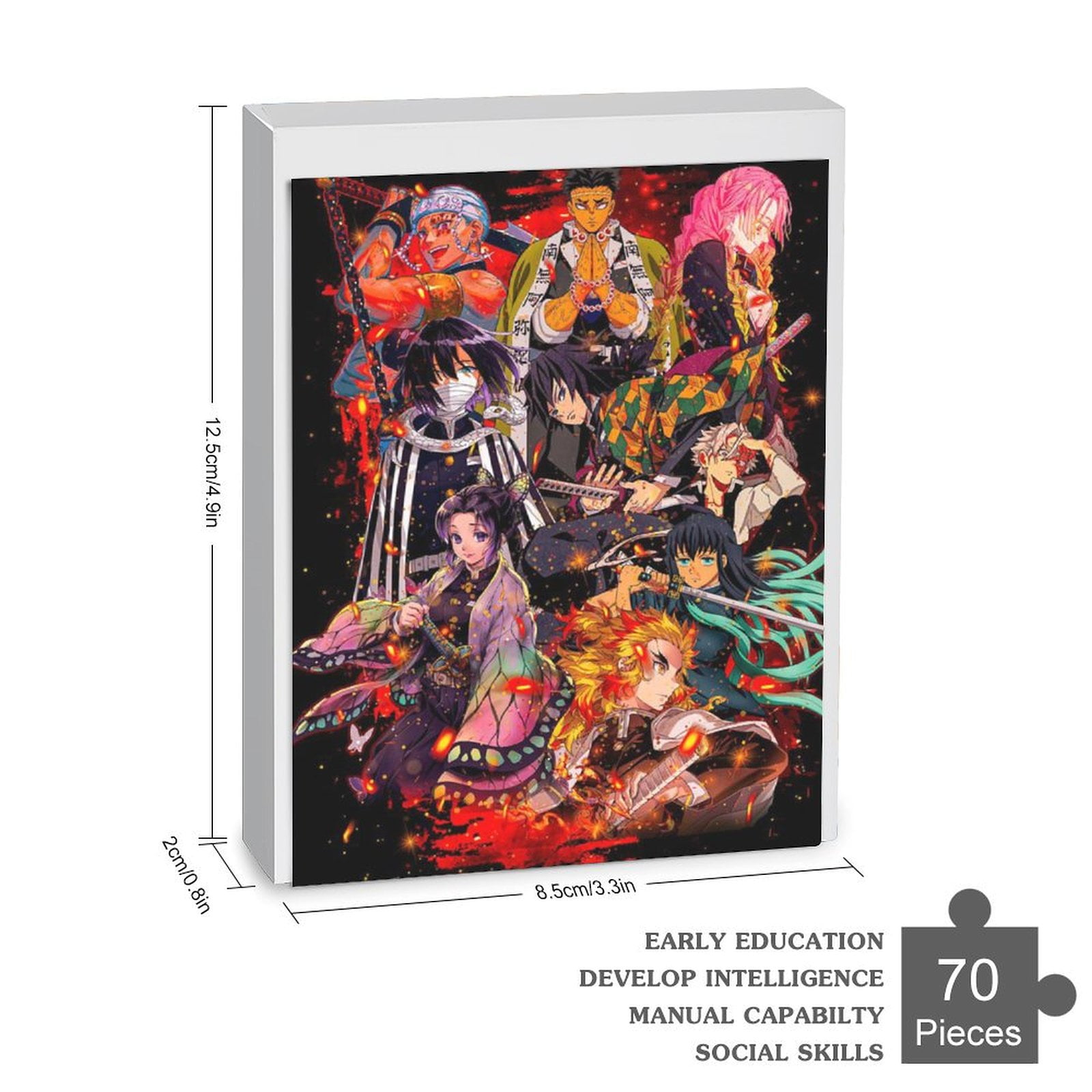 Demon Slayer Jigsaw Puzzle, Wood Puzzles Adult, 70 PCS Jigsaw