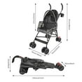thumbnail image 3 of Pet Travel Stroller,Foldable Dog Cat Jogger Stroller, Cat Stroller Small Dog Stroller with 4 Wheels,Breathable & Visible Mesh for Walking, Shopping,Traveling (Black), 3 of 9