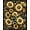 Yellow, Pattern 1, variant on Flatwoven High Traffic Area Rug, Bold Floral Botanical Statement, Non Slip, Stain Resistant, Washable Area Rugs for Living Room, Bedroom(Yellow, 4X6)