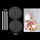 thumbnail image 4 of Juego de soportes para pasteles con 2 juntas con 3 varillas Soportes blancos para pasteles Diámetro 7.87 pulgadas Zulema Soporte de pastel, 4 of 8