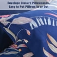 thumbnail image 4 of Floral Printed Sheet Set King Soft Microfiber Botanical Bed Sheets Extra Deep Pocket Pieces, 4 of 7