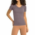 thumbnail image 5 of OSOLU Women Basic T-Shirt O-Neck Short Sleeve Tshirts Tee Solid Color Form Fit Workout Yoga Athletic Sports Tee Shirt Casual Tops Leisure Dailywear, 5 of 5