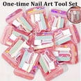 thumbnail image 2 of Disposable Nail Art Tool Kit, 15-Piece Short Buffing Blocks & Cuticle Sticks, Manicure Nail File Set (Solid Brush), 2 of 4