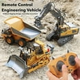 thumbnail image 2 of GvuoFny Mini Excavator Toy Remote Control, 1:64 Premium Alloy Mini RC Construction Set with Bulldozer, Excavator & Dump Truck, 2 of 7
