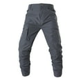 thumbnail image 2 of RXIRUCGD Mens Casual Fashion Solid Multiple Pockets Quick Drying WorkTrousers Zipper Pants, Gray, Size: S, 2 of 4