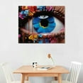 thumbnail image 2 of GOSMITH Colorful Eyes Canvas Painting, Eye Canvas Wall Art, Colorful Wall Decor, Woman Face Artwork, Ready to Hang, Abstract Eye Print on Canvas, watercolor eyes wall art, 2 of 4