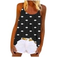 thumbnail image 1 of Débardeurs Femme, Hauts Imprimés Mode Décontractés Sans Manches à Plis, Camisoles à Col Rond, Blouse, 1 of 5