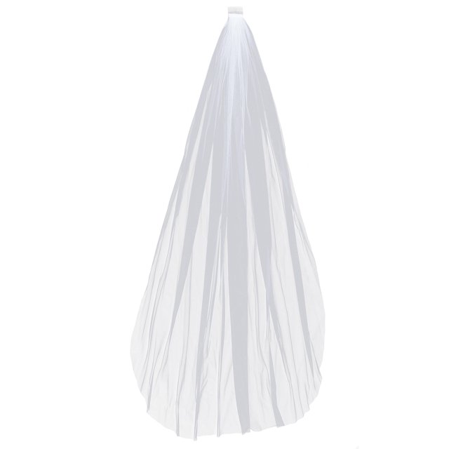 Miangastore 1Set Simple Bride to Be Schleier Wedding Veil Comb Hair Attachment 30x59in