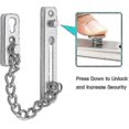 thumbnail image 4 of 2pcs Heavy Duty Stainless Steel Door Chain Lock, Extra-Thick Security Slide Chain for Front Door, Apartment Home Safety Latch, 4 of 5