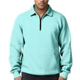 thumbnail image 6 of Zimjoy Mens Quarter Zip Pullover Mock Neck Long Sleeve 1/4 Zip Pullover Mens Casual Mens Shirts Casual Lightweight Blue Sweatshirt Old Money Clothes Men, Cyan 3XL, 6 of 6