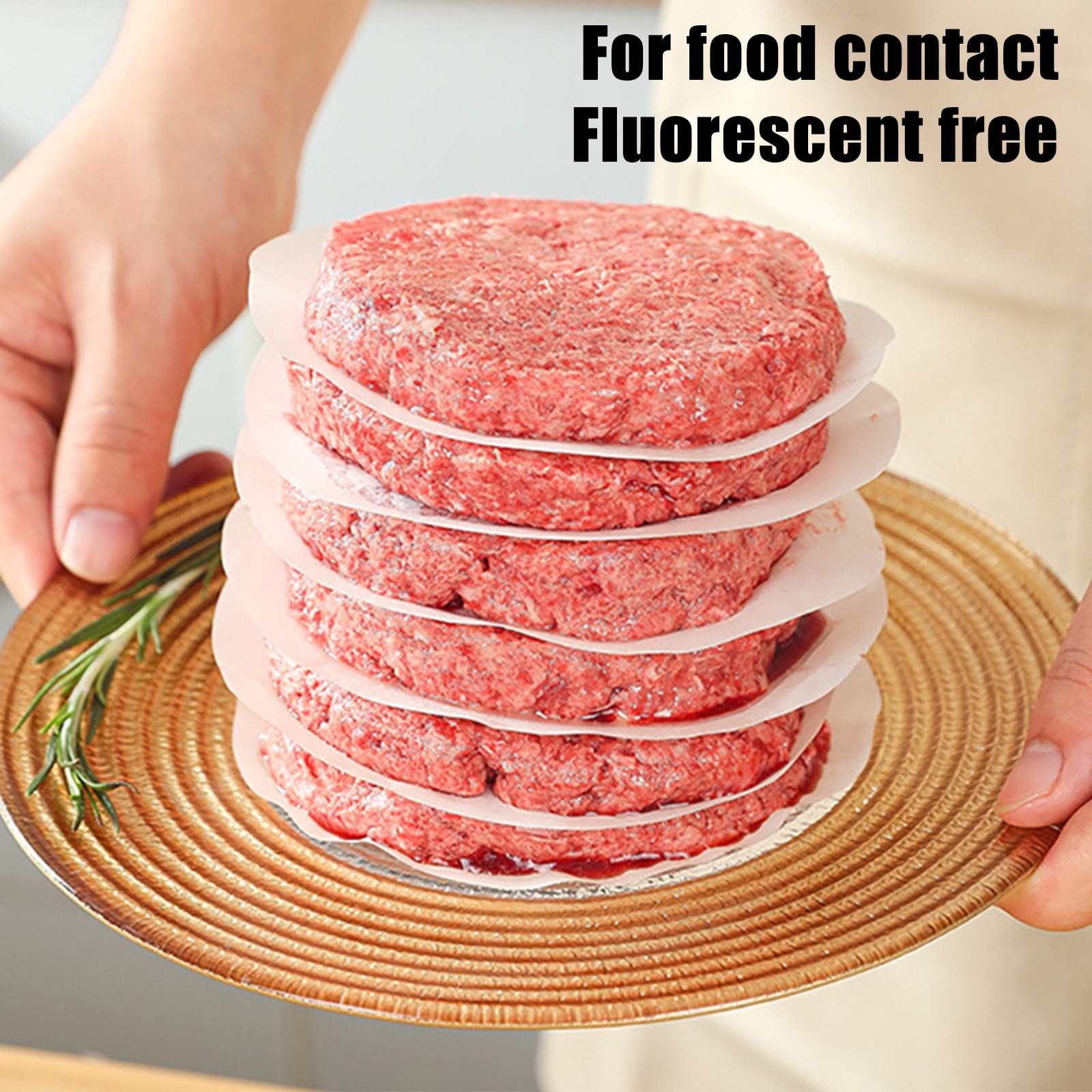 100-Pack Non-Stick Burger Patty Paper Sheets – 11cm Round, Perfect For Pressing, Baking & Cookies 10 thumbnail image