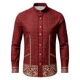 thumbnail image 4 of XIAOCHA Mens Plaid Print Button Down Shirt Long Sleeve Bavarian Oktoberfest Button-Up Top, 4 of 4