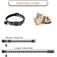 thumbnail image 3 of 2 Pack Reflective Cat Collars with Bell, Safety Quick Release Breakaway Kitten Collars, Adjustable 19-32cm Soft Collars for Cats & Kittens, 3 of 4