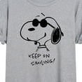 thumbnail image 3 of Peanuts - Cool Joe Keep On Smiling - Juniors Ideal Flowy Muscle T-Shirt, 3 of 6