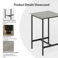 thumbnail image 2 of Resenkos 2-Piece Bar Table Set, 35.5-Inch Counter Height Table with 2 Grey Stools for Kitchen & Dining, 2 of 8