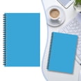 thumbnail image 1 of FENGGHAO Lake Blue A5 Lined Spiral Notebook 100 Pages Thick Wirebound Kraft Journal for Office Work Math Engineering, 1 of 9