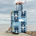 thumbnail image 3 of Lsque Airplanes and Aviation Signs Printed Luggage Cover, Travel Luggage Protector,Scratch and Dirt Resistant, Fits 18-32 Inch Luggage - X-Large, 3 of 9