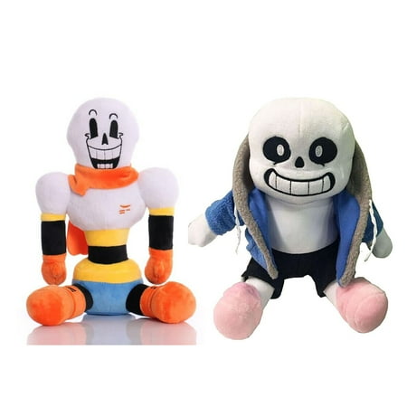 2pcs Orange Papyrus and Sans Plush - 10" Undertale Plush Stuffed Animal Doll Toy for Boy Girl