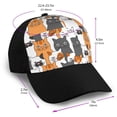 thumbnail image 2 of Naloa Funny Cats Adult adjustable Print Baseball Hat, Patchwork curved brim baseball capfor Men and Women, One Size, 2 of 5
