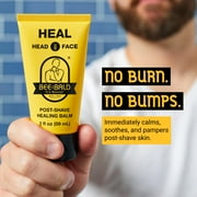Bee Bald HEAL After Shave for Men Healing Balm, Immediately Calms & Soothes Damaged Skin, Treats Bumps, Redness, Razor Burn & Other Shaving Irritations, 2 fl oz