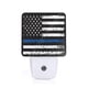 thumbnail image 1 of Balery Thin Blue Line Flag Luz Nocturna LED con Sensor Automático, Enchufe con Sensor Crepuscular, Luz Suave de 0.5W para Dormitorio, Pasillo, Baño-EU, 1 of 7