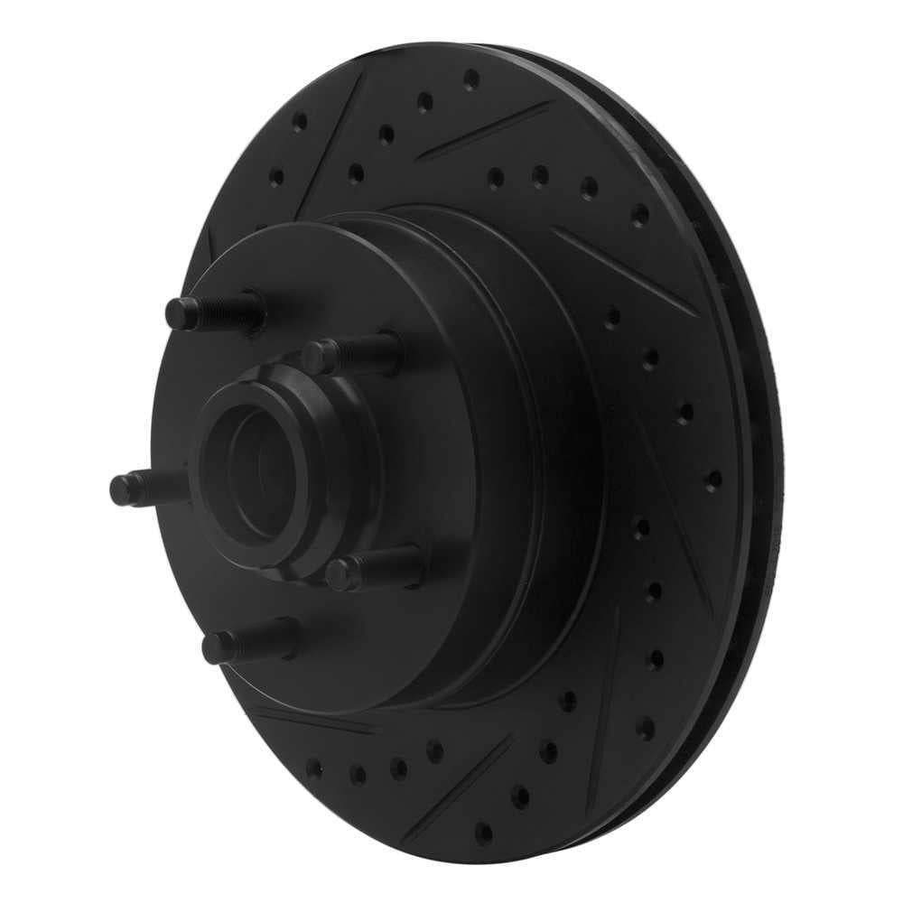 Dynamic Friction Company 633-42018L DFC Brake Rotor - Drilled And Slotted - Black