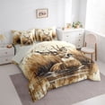 thumbnail image 3 of Castle Fairy Safari Deer Twin Bedding Sets 7-Piece for Female Men,Jungle Animal Bedding Comforter Set Microfiber,Woodland Wildlife Breathable Sheet Sets,Microfiber Bedroom Decor,Reversible, 3 of 8