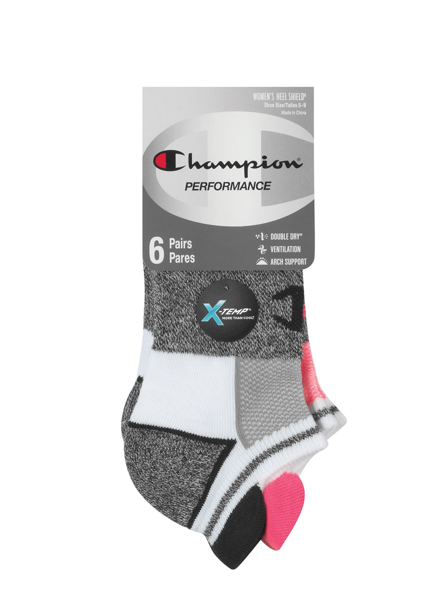 Men's Double Dry Performance Crew Socks, 6-Pairs