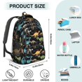 thumbnail image 4 of Dinosaur Skeleton Black Pattern Backpack for School, Cute School Bag with Adjustable Shoulder Straps and Padded Back, 16.9"x12.6"x5.9", 4 of 4