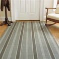 thumbnail image 1 of Homespice Decor 752079 3 x 5 ft. Shadow Camden Stripe Ultra Wool Woven Rectangular Rug - Dark Grey, Cream, 1 of 1