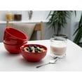 thumbnail image 2 of Kook Ceramic Cereal Bowls, Set of 6, 24 Oz, Cherry Red, 2 of 6