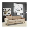 thumbnail image 3 of Modern Velvet Sofa - Mid-Century Design with Gold Legs - Comfortable Living Room Couch, 3 of 7