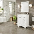 thumbnail image 3 of Eviva Happy 24" x 18" Transitional White Bathroom Vanity with White Carrara Quartz Counter-Top, 3 of 7