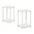 thumbnail image 5 of Furinno Simplistic Toolless Assembly Set of 2 Side Table, White 2-Tier End Table, Open Shelf Night Stand, Bedside Table for Living Room, Bedroom, Home Office, Plain White/White, 5 of 5