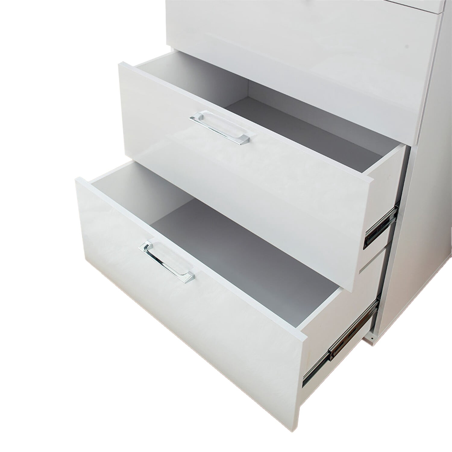 Eli 48 Inch Tall Dresser Chest, 4 Big Storage Drawers, Glossy White Finish  - Walmart.com