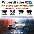 thumbnail image 2 of 2005 BMW X5 Beam Wiper Blades Wipers w/1yr Warranty (Set of 3) w/Rear Wiper, 2 of 5