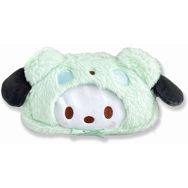 Lindo estuche de peluche kawaii con cremallera, ideal para artículos de oficina, papelería y como neceser de anime.